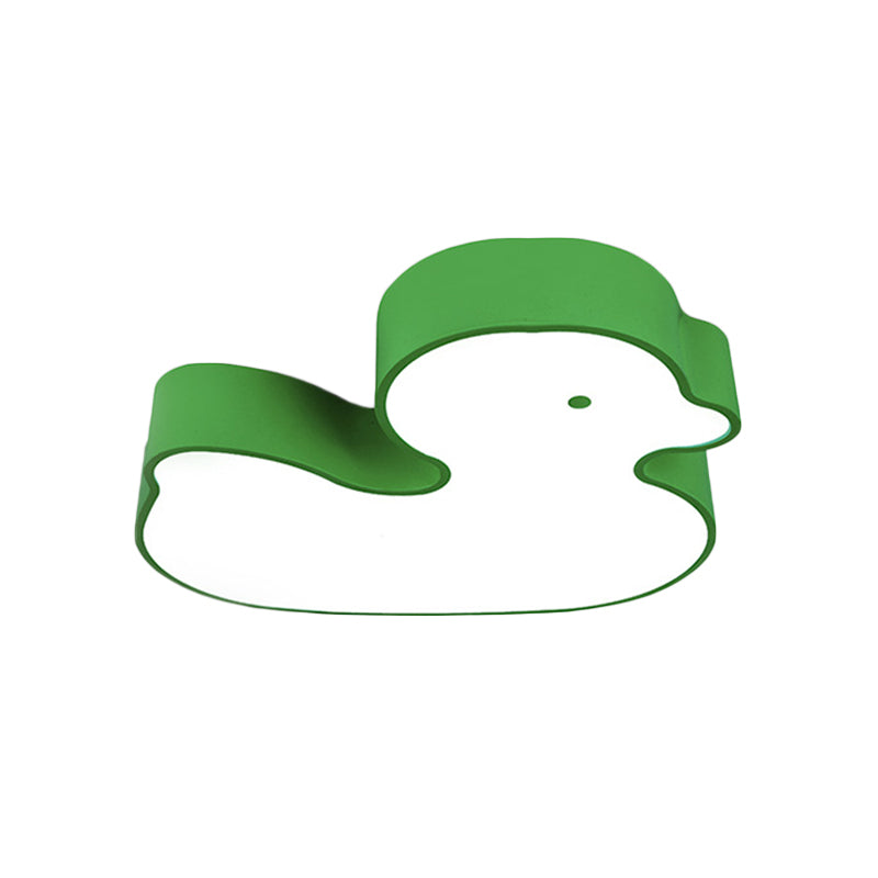 Little Duck LED Flush Mount Children's Lamp with Colorful Acrylic Close to Ceiling Fixture