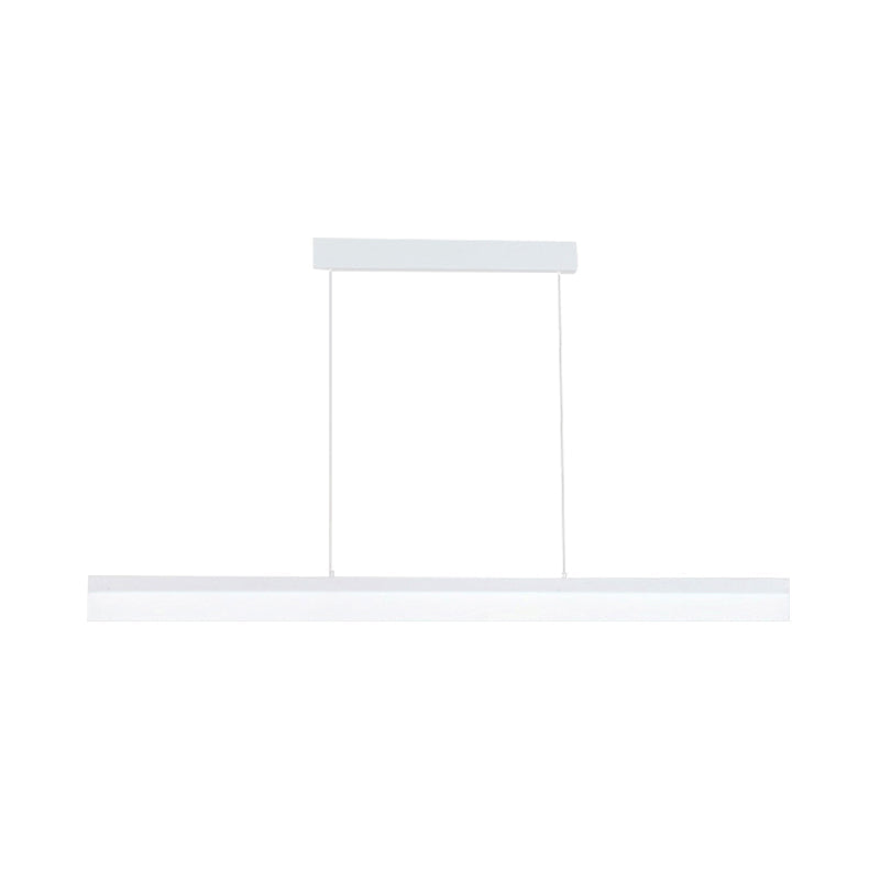 Sleek Black/White/Brown Linear Pendant LED Light in Warm/White/Natural, 31.5"/39"/47" Wide