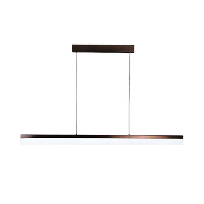 Sleek Black/White/Brown Linear Pendant LED Light in Warm/White/Natural, 31.5"/39"/47" Wide