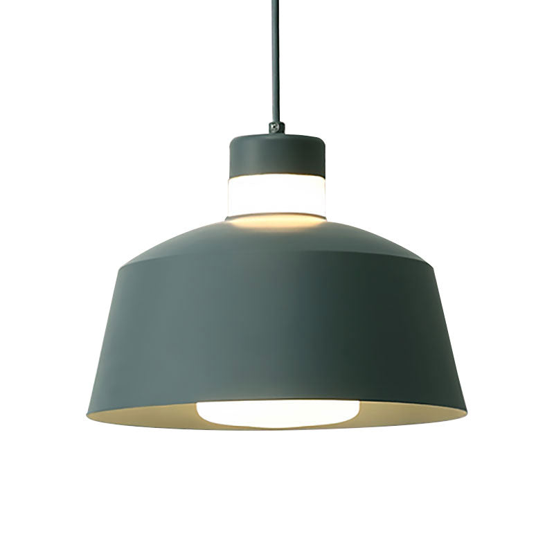 Modern Tapered Pendant Light - Metal 1 Pink/Grey/Yellow Living Room Ceiling