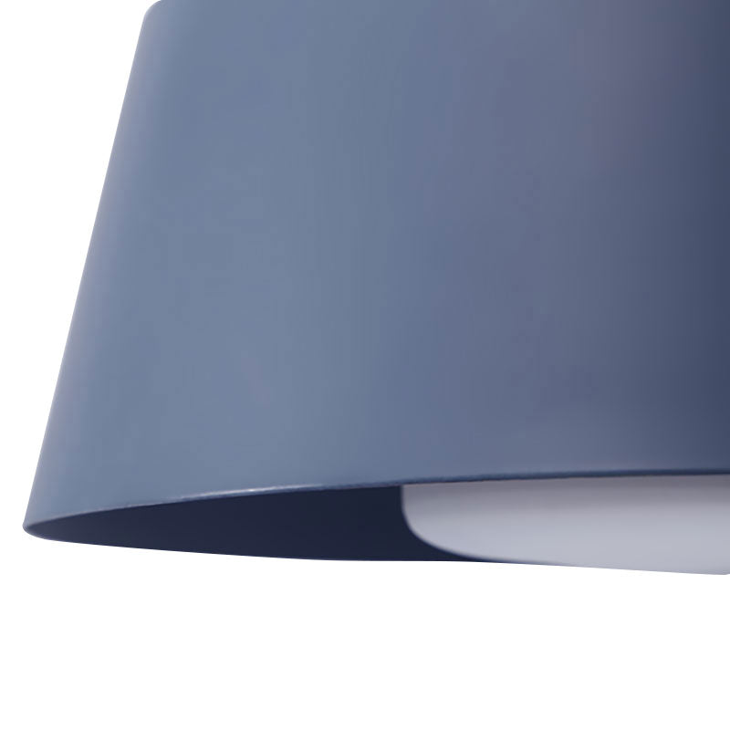 Modern Tapered Pendant Light - Metal 1 Pink/Grey/Yellow Living Room Ceiling