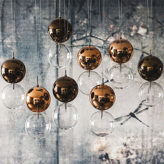 Suspension en verre transparent en forme de gourde pour bureau et couloir - Simple et élégante