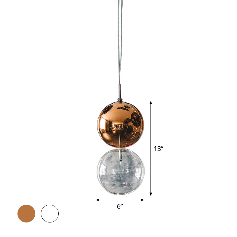 Clear Glass Gourd Pendant Light for Office and Hallway - Simple and Elegant