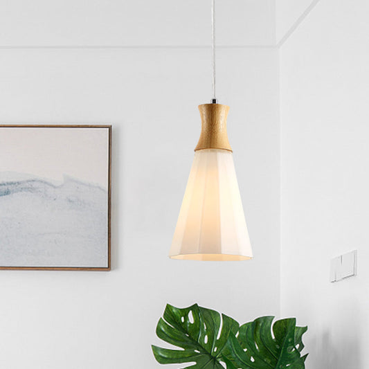 Nordic Style Milk Glass Hanging Light in White for Cloth Shop/Restaurant - Sleek & Stylish