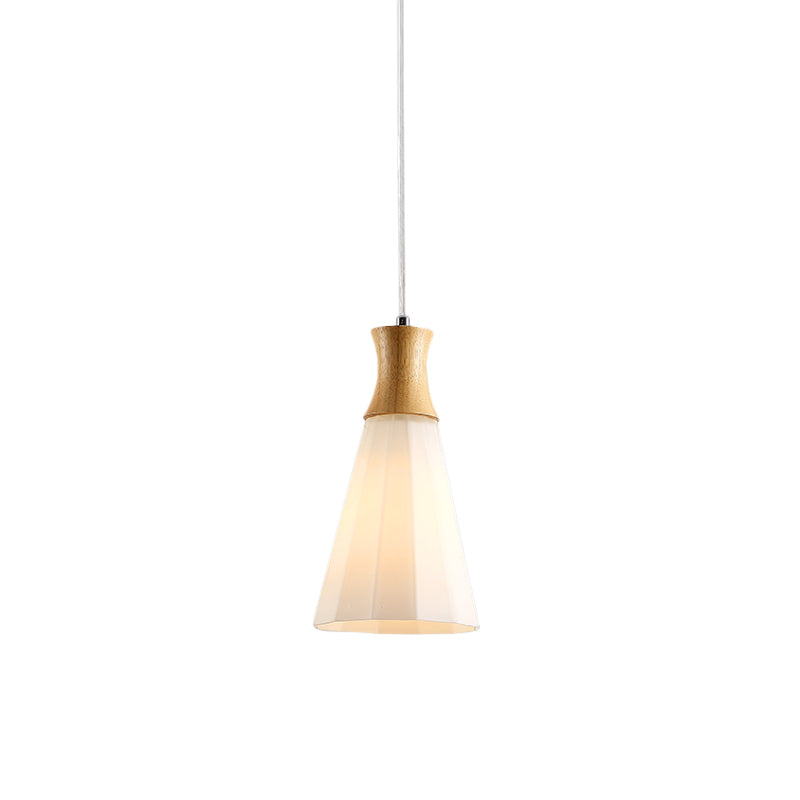 Nordic Style Milk Glass Hanging Light in White for Cloth Shop/Restaurant - Sleek & Stylish