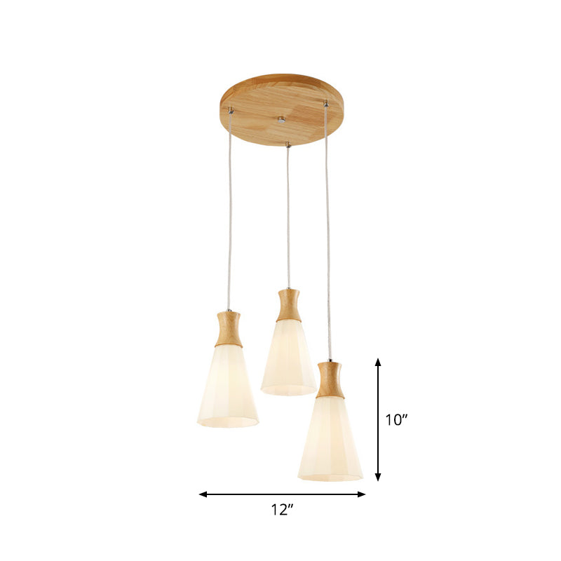 Nordic Style Milk Glass Hanging Light in White for Cloth Shop/Restaurant - Sleek & Stylish