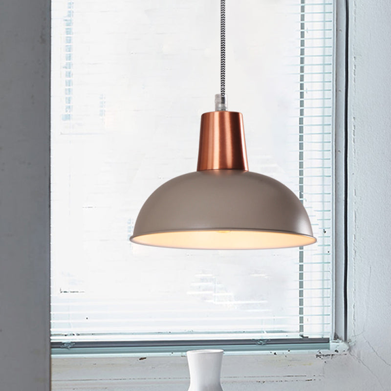Macaron Loft Pendant Light - Metal Dome Shade, Ideal for Kitchen & Stair Suspension