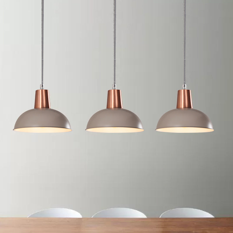 Macaron Loft Pendant Light - Metal Dome Shade, Ideal for Kitchen & Stair Suspension