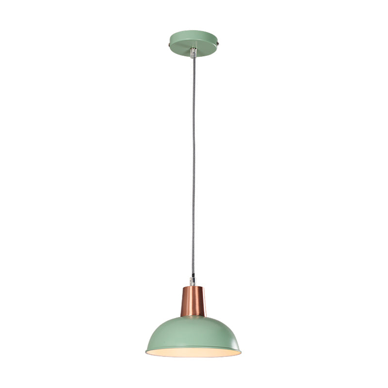 Macaron Loft Pendant Light - Metal Dome Shade, Ideal for Kitchen & Stair Suspension