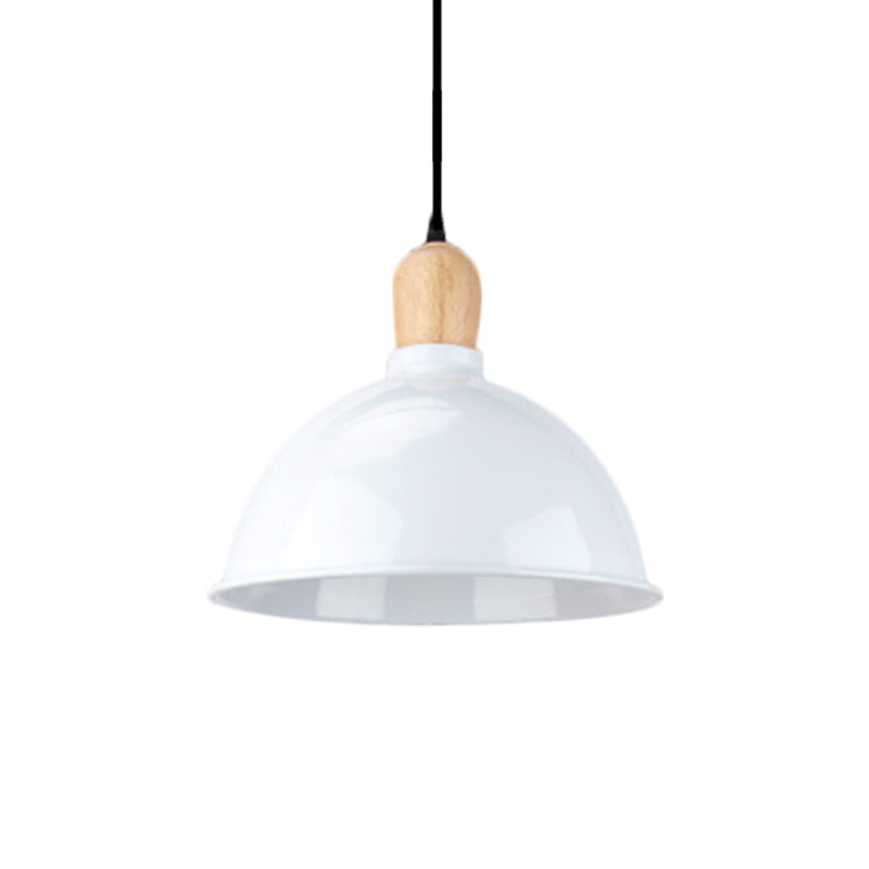 Retro Dome Shade Hanging Light - Metallic Pendant Fixture For Dining Table 1 Head Ceiling Lamp In