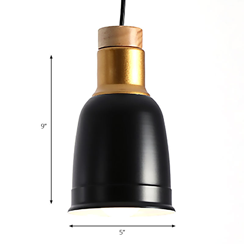 Nordic Metal Pendant Ceiling Light - Black/Grey/White with 1 Light