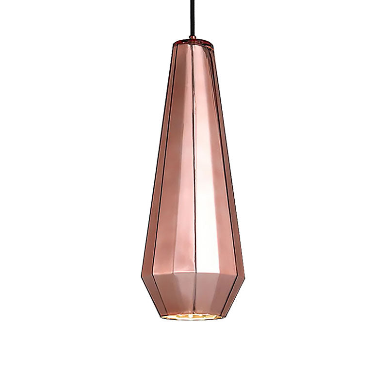 Rose Gold Mini Pendant Light - Modern Metal Ceiling Lamp For Bar Counter