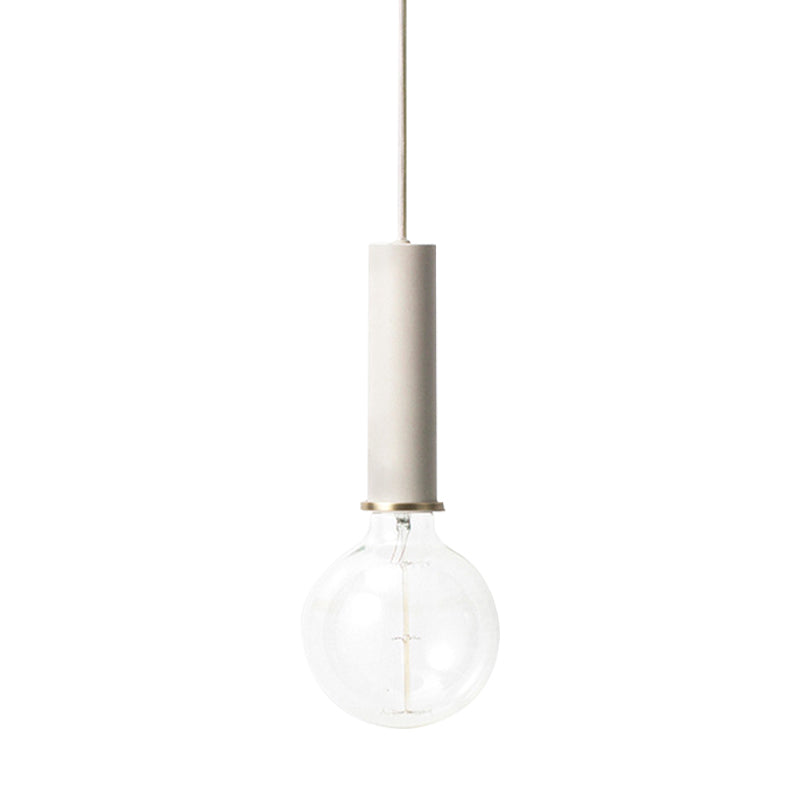 Mini Macaron Loft Metal Pendant Light - Single Hanging Lamp For Cafes Black/Blue/Pink/White