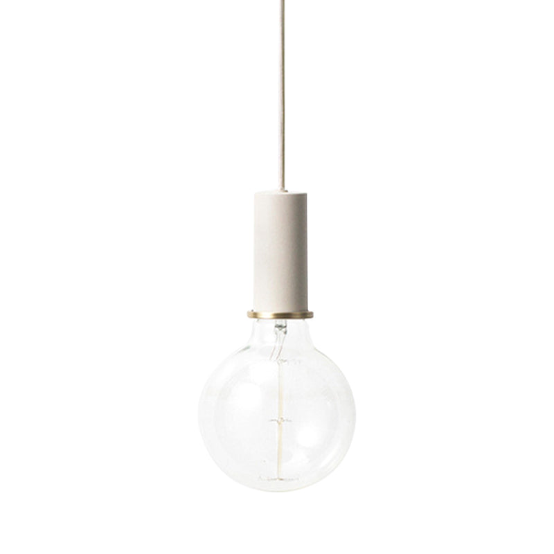 Mini Hanging Macaron Loft Metal Pendant Light - Single Light in Black/Blue/Pink/White - Perfect for Cafes