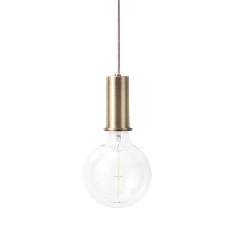 Mini Macaron Loft Metal Pendant Light - Single Hanging Lamp For Cafes Black/Blue/Pink/White