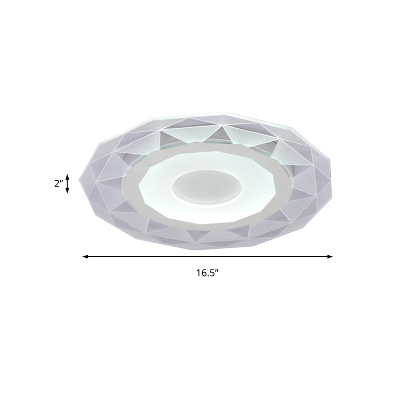 Modern White Sun Ceiling Light for Dining Room with Acrylic Flush Mount Design