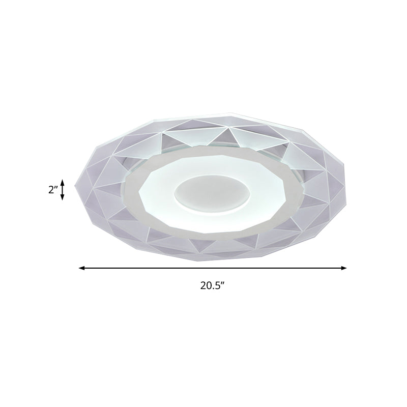 Modern White Sun Ceiling Light for Dining Room with Acrylic Flush Mount Design