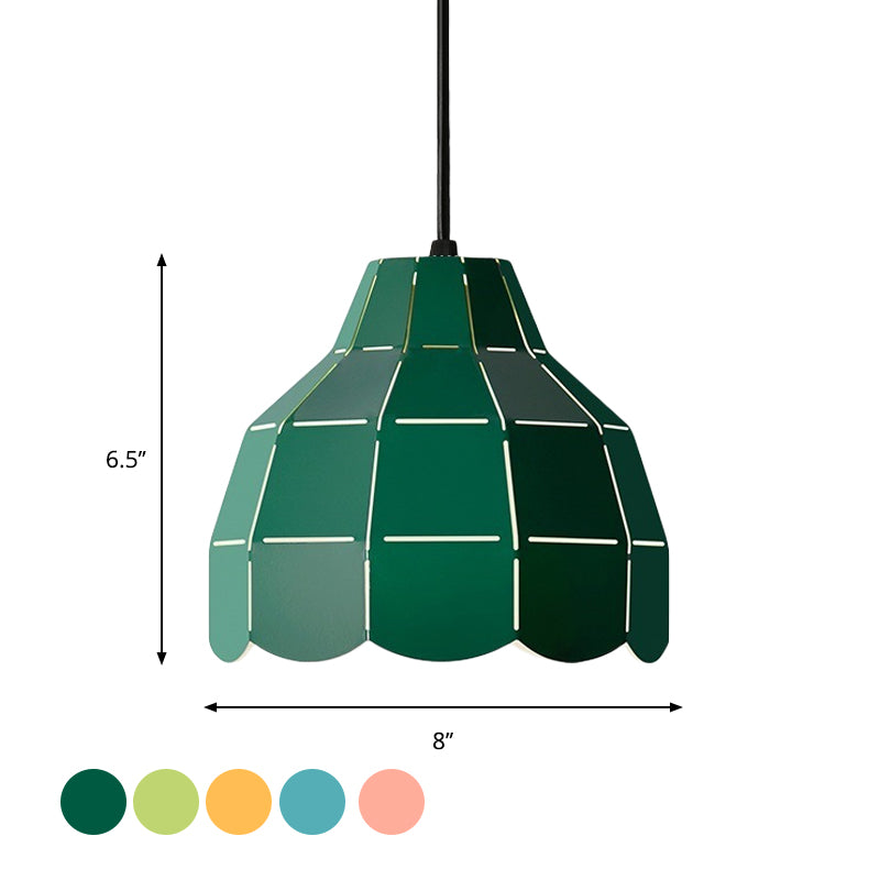 Macaron Scallop Dome Pendant Light - Pink/Yellow/Blue - Perfect for Living Room