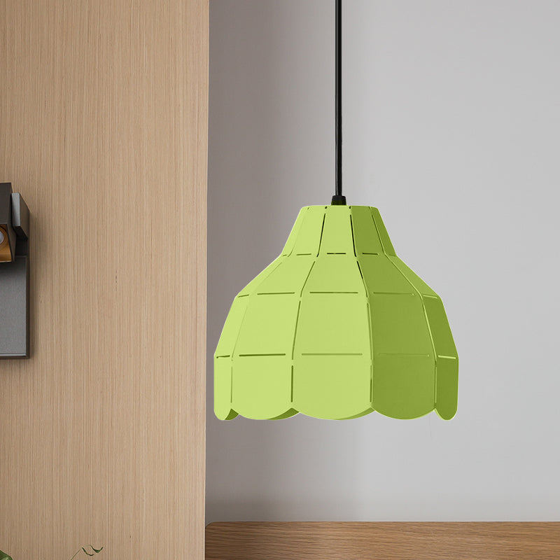 Macaron Scallop Dome Pendant Light - Pink/Yellow/Blue - Perfect for Living Room