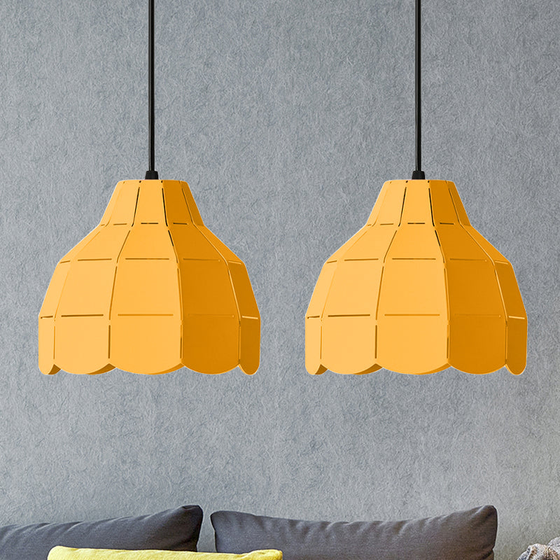 Macaron Scallop Dome Pendant Light - Pink/Yellow/Blue - Perfect for Living Room