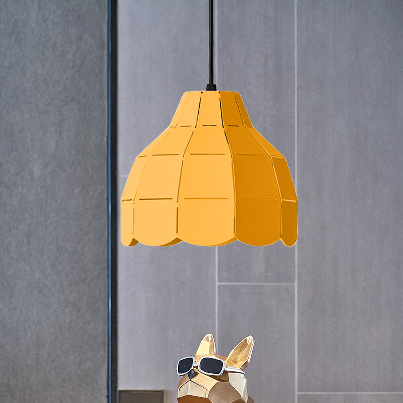 Macaron Scallop Dome Pendant Light - Pink/Yellow/Blue - Perfect for Living Room