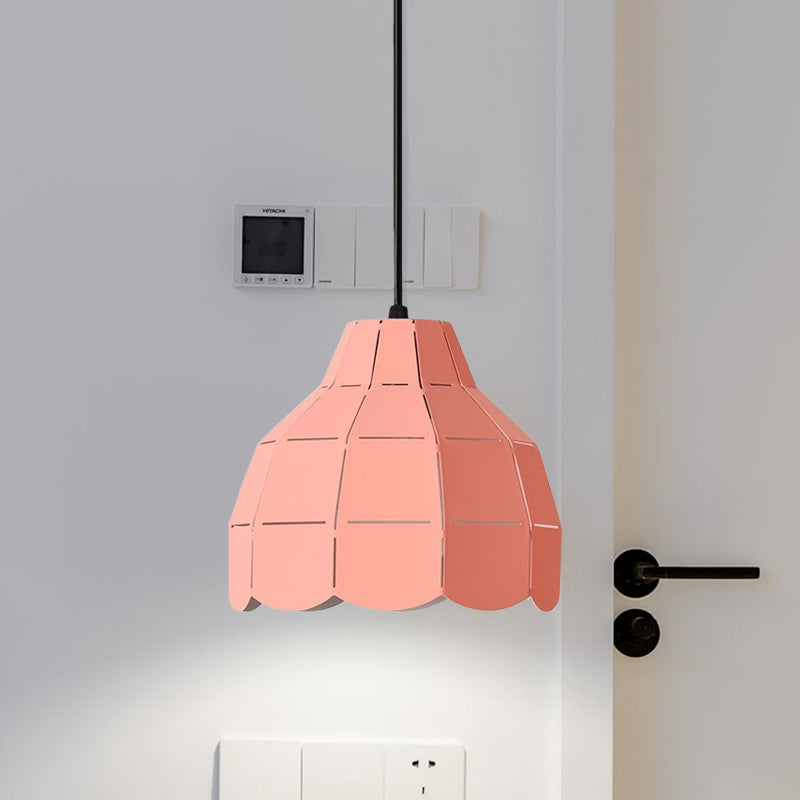 Macaron Scallop Dome Pendant Light - Pink/Yellow/Blue - Perfect for Living Room