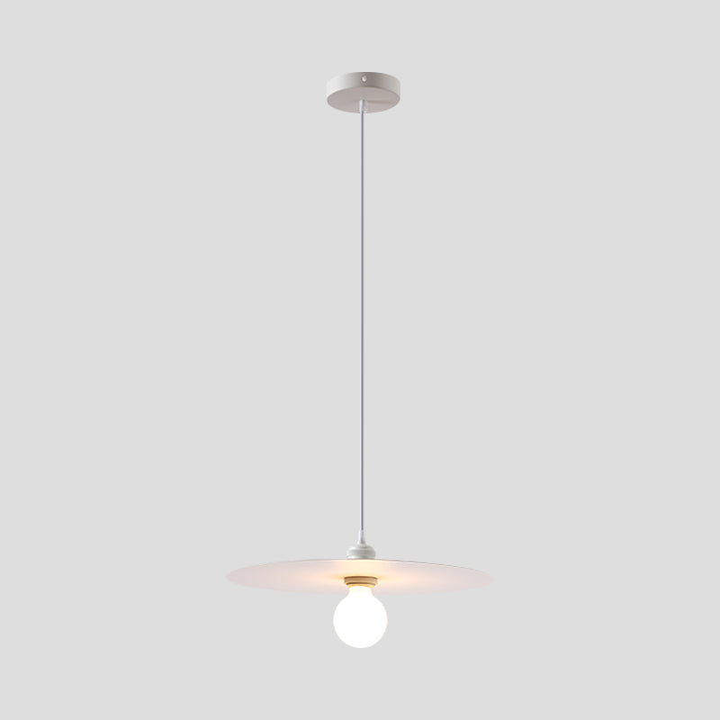 Macaron Pendant Light with Metal Disc Shade, Multi Color Options and Single Bulb