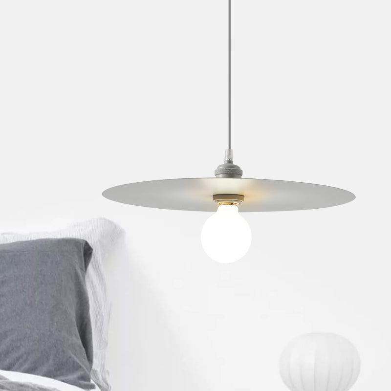 Macaron Pendant Light with Metal Disc Shade, Multi Color Options and Single Bulb