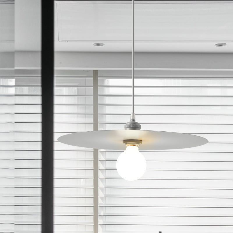 Macaron Pendant Light with Metal Disc Shade, Multi Color Options and Single Bulb