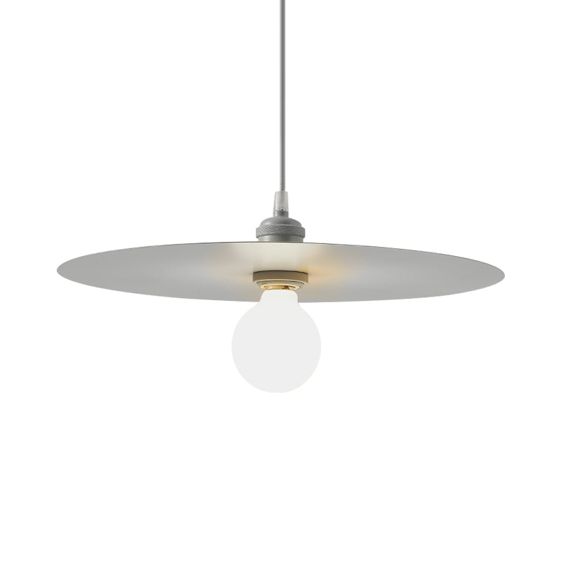 Macaron Pendant Light with Metal Disc Shade, Multi Color Options and Single Bulb