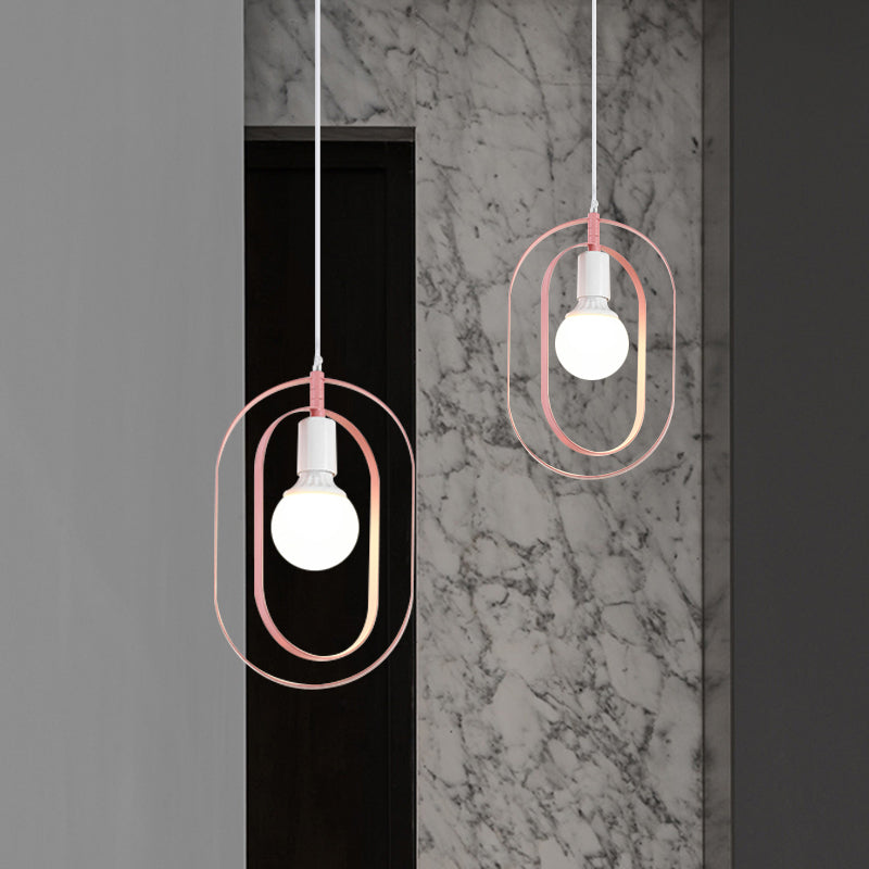 Nordic Rotatable Pendant Lamp With 1-Light In Multi Colors Metal Ceiling Lighting