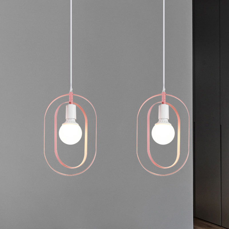 Nordic Rotatable Pendant Lamp With 1-Light In Multi Colors Metal Ceiling Lighting