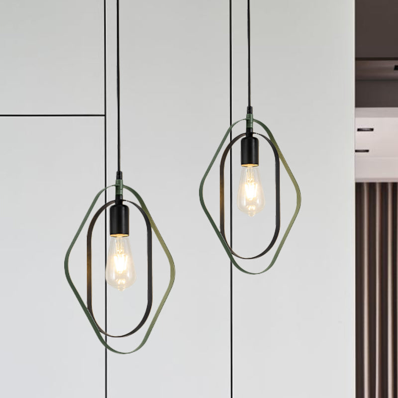 Nordic Rotatable Pendant Lamp With 1-Light In Multi Colors Metal Ceiling Lighting