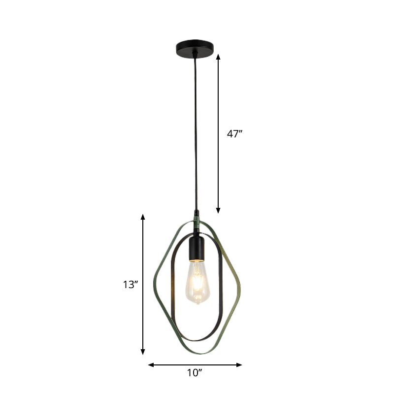 Nordic Rotatable Pendant Lamp With 1-Light In Multi Colors Metal Ceiling Lighting