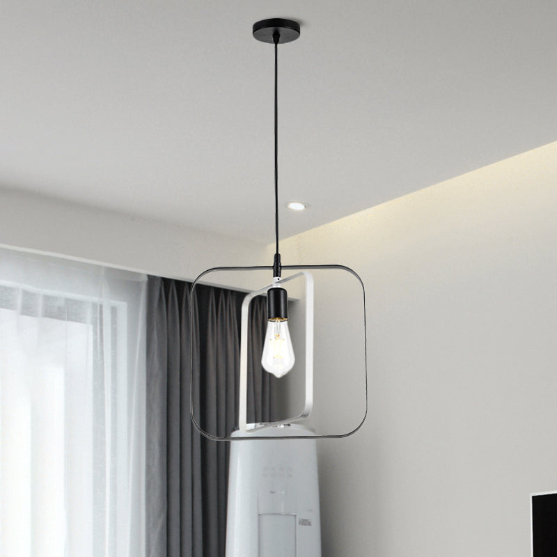 Rotatable Nordic Pendant Hanging Lamp - 1-Light Metal Ceiling Light in Multi Colors