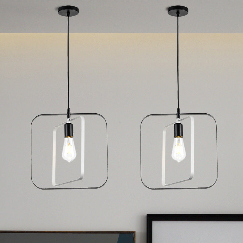 Rotatable Nordic Pendant Hanging Lamp - 1-Light Metal Ceiling Light in Multi Colors