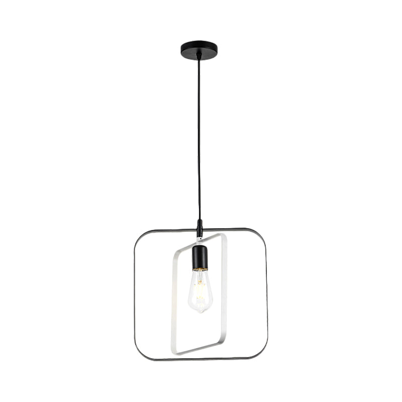 Rotatable Nordic Pendant Hanging Lamp - 1-Light Metal Ceiling Light in Multi Colors