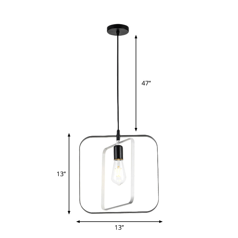 Rotatable Nordic Pendant Hanging Lamp - 1-Light Metal Ceiling Light in Multi Colors