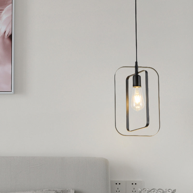 Rotatable Nordic Pendant Hanging Lamp - 1-Light Metal Ceiling Light in Multi Colors