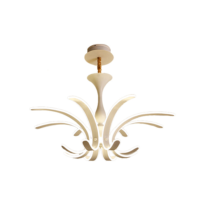 Modern White Fireworks Pendant Chandelier LED Ceiling Lamp for Living Room