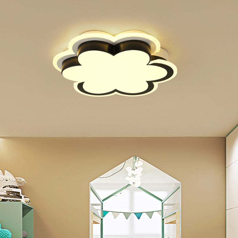 Black Blossom Acrylic Ceiling Light for Modern Corridor and Kitchen Spaces