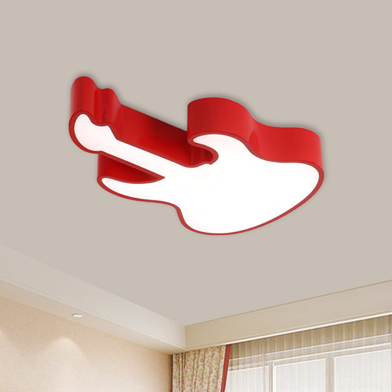 Modern Red/Yellow/Green LED Guitar Ceiling Light for Living Room