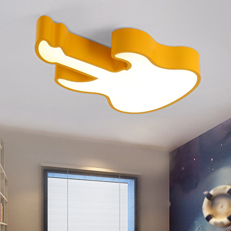 Modern Red/Yellow/Green LED Guitar Ceiling Light for Living Room