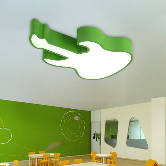Modern Red/Yellow/Green LED Guitar Ceiling Light for Living Room