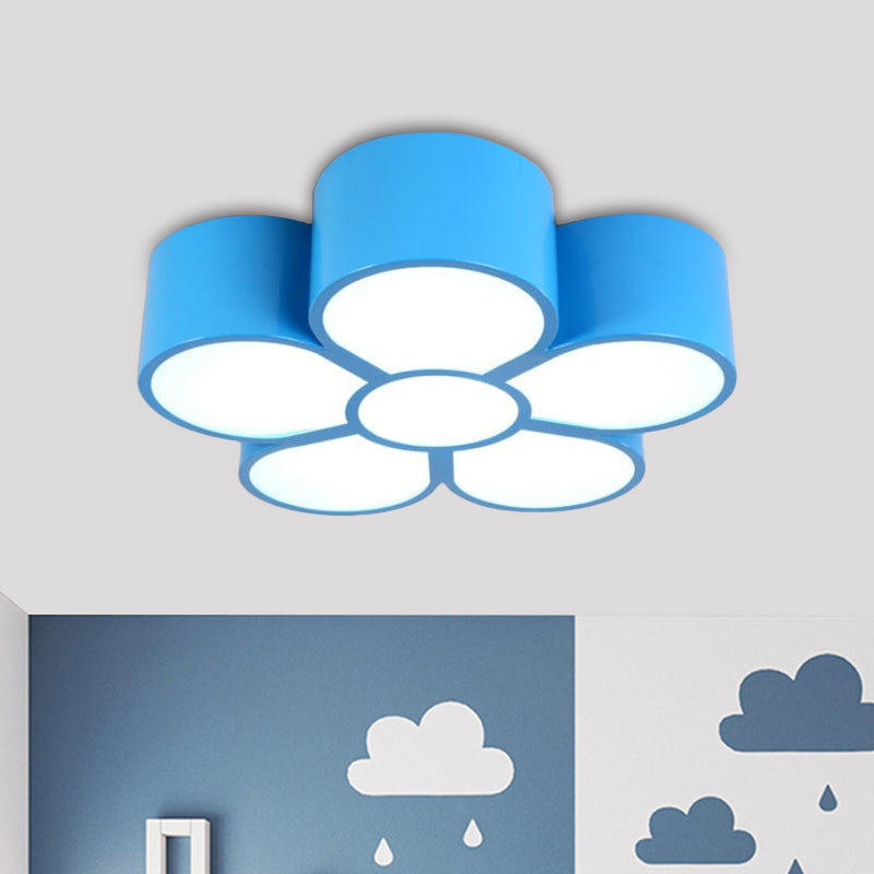 Plafonnier LED Plum Blossom pour plafond de jardin d'enfants - Rouge/Jaune/Bleu