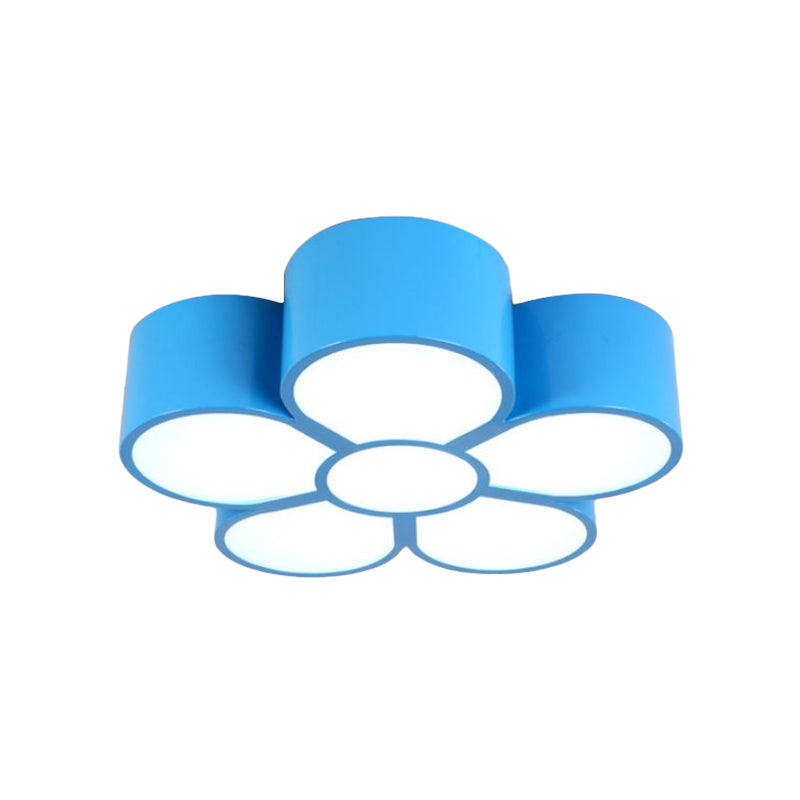 Plafonnier LED Plum Blossom pour plafond de jardin d'enfants - Rouge/Jaune/Bleu