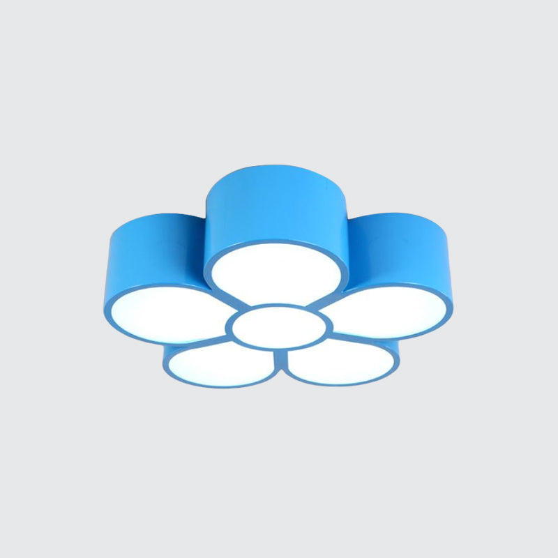 Plafonnier LED Plum Blossom pour plafond de jardin d'enfants - Rouge/Jaune/Bleu