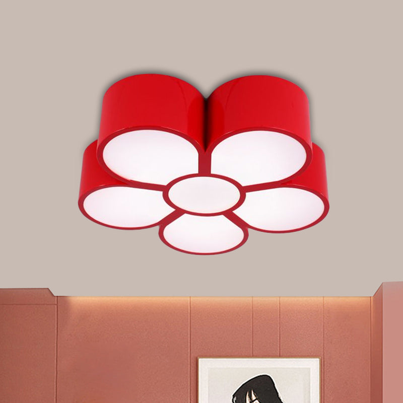 Plafonnier LED Plum Blossom pour plafond de jardin d'enfants - Rouge/Jaune/Bleu