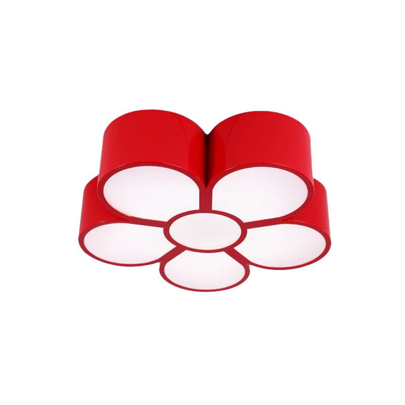 Plafonnier LED Plum Blossom pour plafond de jardin d'enfants - Rouge/Jaune/Bleu