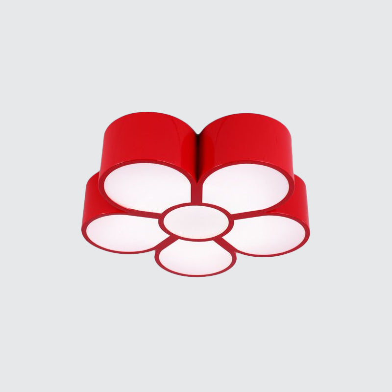 Plafonnier LED Plum Blossom pour plafond de jardin d'enfants - Rouge/Jaune/Bleu